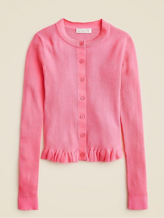 Tops - NWT J.Crew Cotton Gauze Ruffle Thing Cardigan Cropped XS